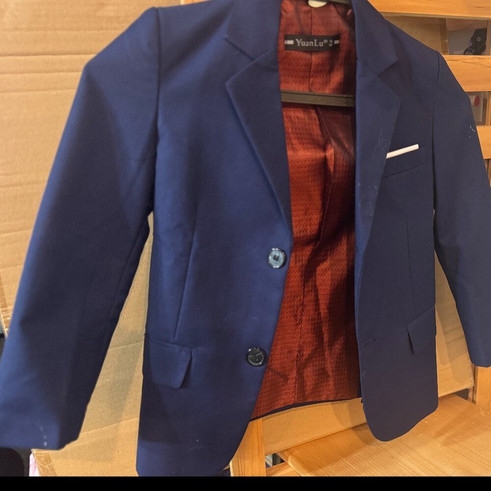YuanLu Boys Blue Suit Blazer | Dress Jacket 5/6
